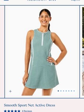 Addison Bay Green Gingham Dress NWT